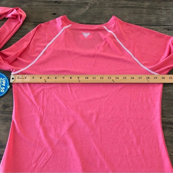 NWT Columbia PFG Womens Medium Tamiami Pink Long Sleeve Top UPF 50 Omni Shade M - Picture 3 of 9